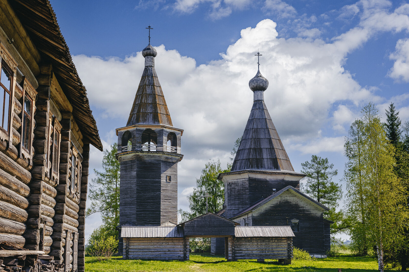 Arcady Zakharov photo. Architecture of churches of the Russian North. Church of the Epiphany, 1787. Pogost village