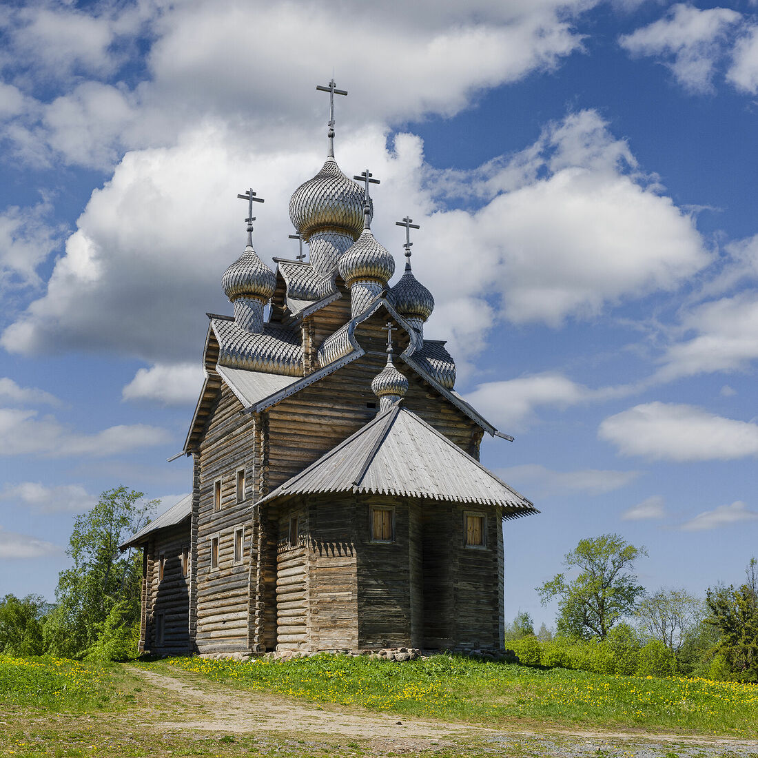 Arcady Zakharov photo. Architecture of churches of the Russian North. Church of the Epiphany, 1733. Paltoga village