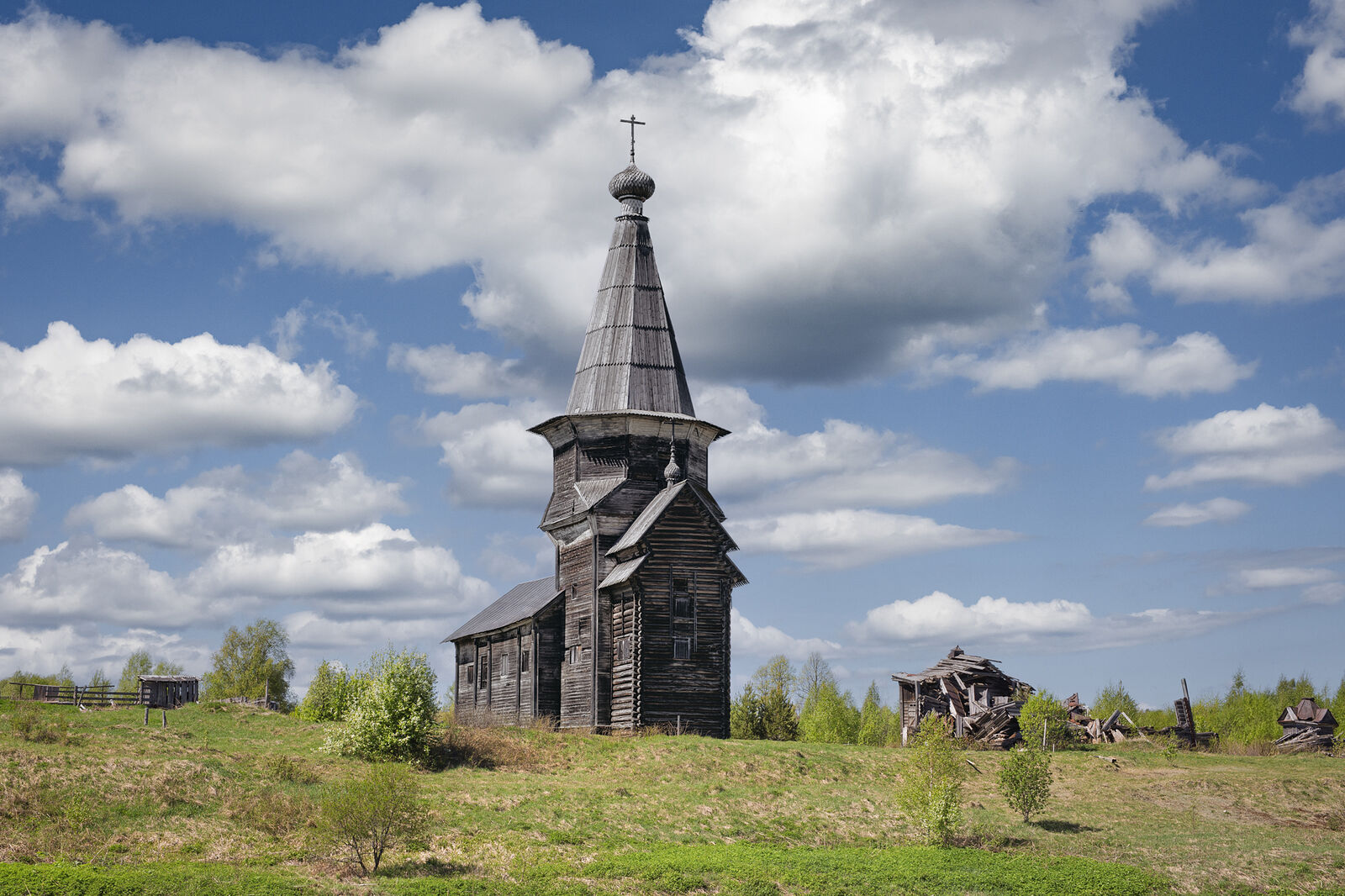 Arcady Zakharov photo. Architecture of churches of the Russian North. St. Elijah Church, 1692. Saminsky pogost village